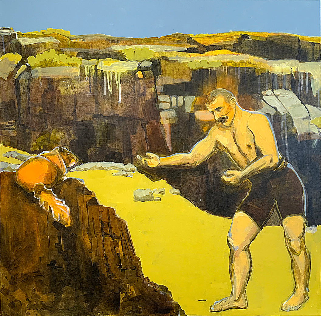 He faced his marmot with grace, dignity, and the intention of fair play.