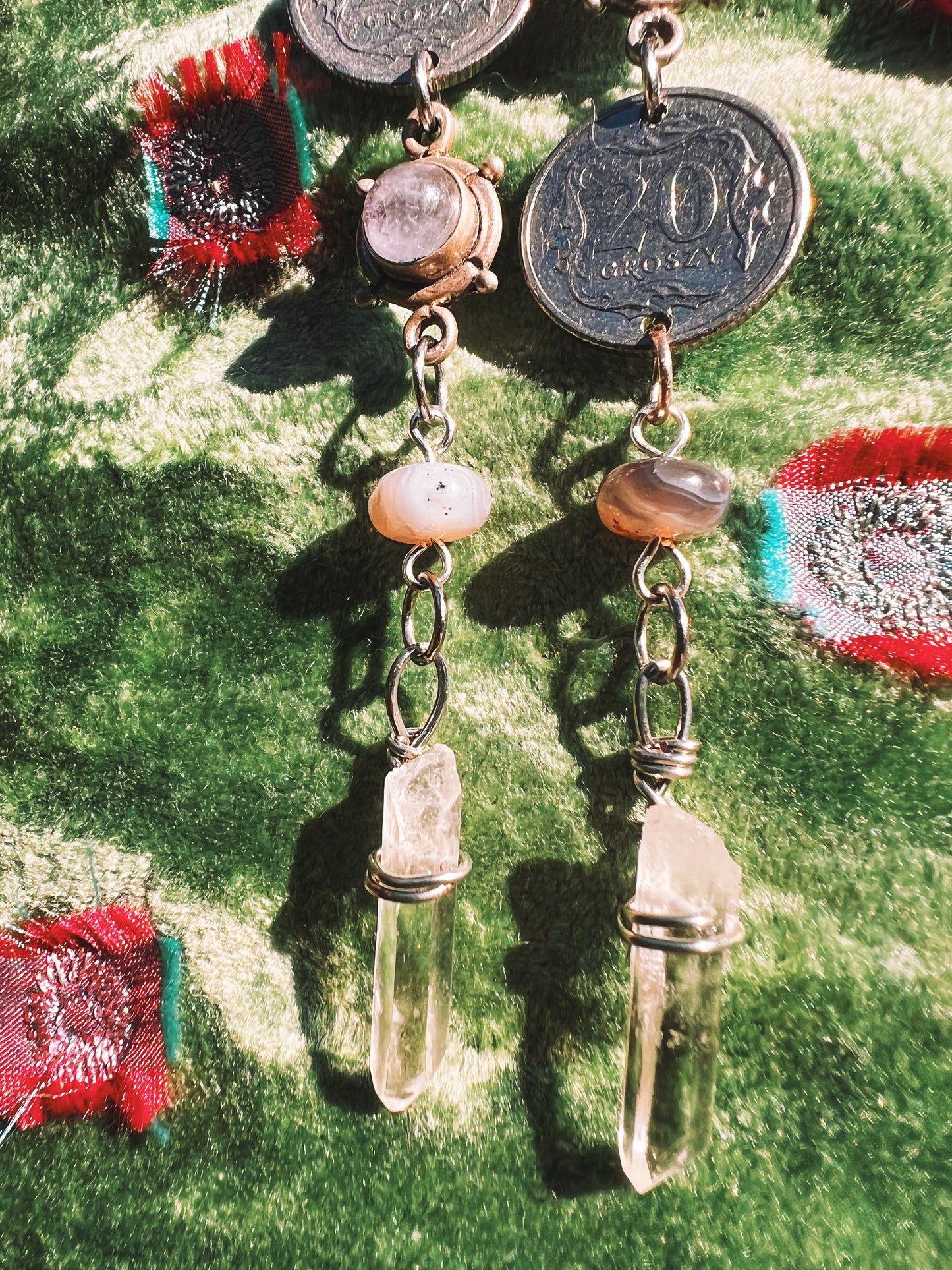 Future Dawn Designs: Coin + Crystal | Earrings