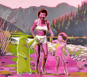 The girl could see the marmot clearly, but her mother could not.