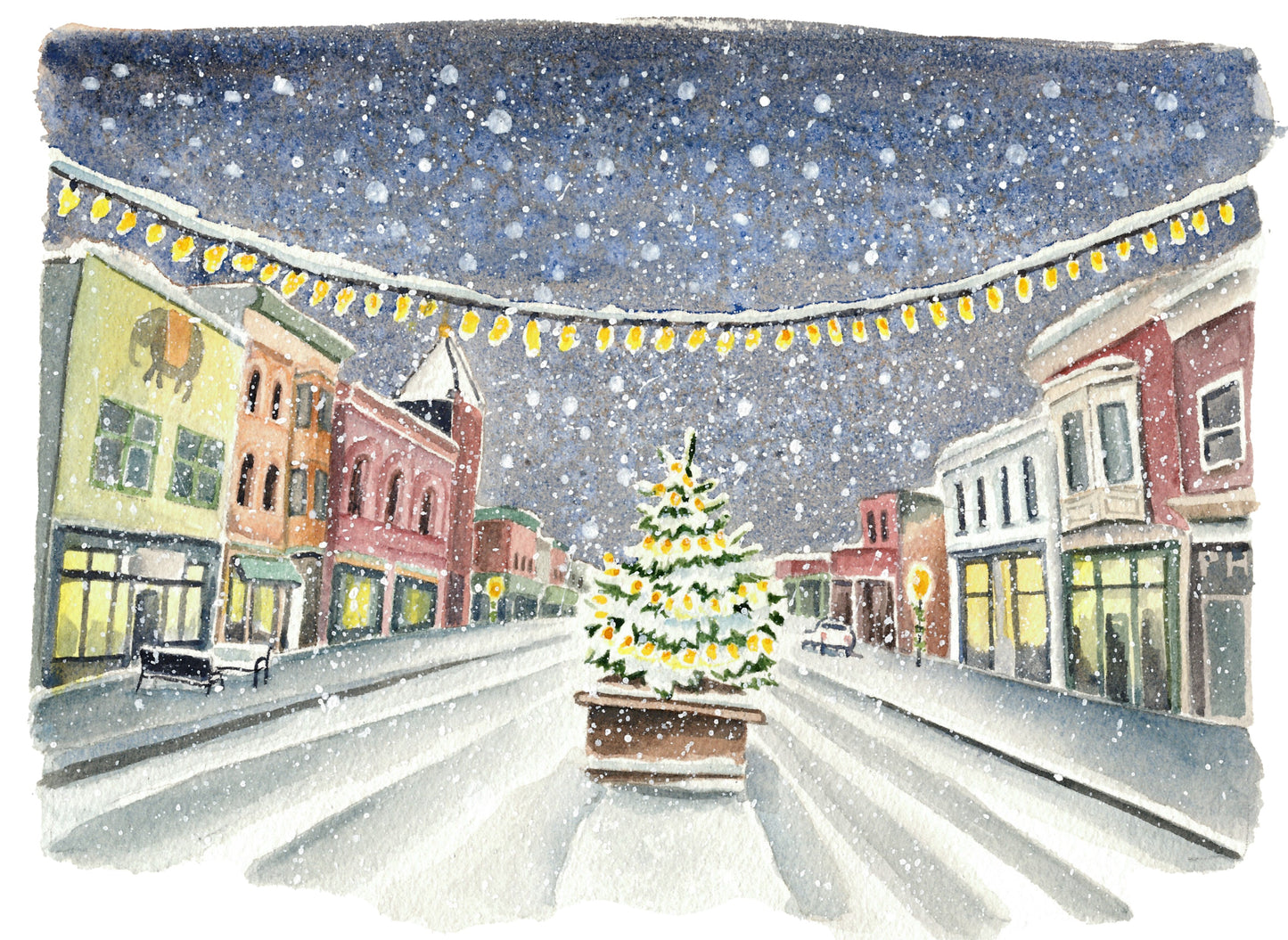 Josie George: Telluride Winter Night Street